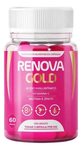 1x Renova Gold 60 Cáps Cabelo Pele E Unha Envio Imediato