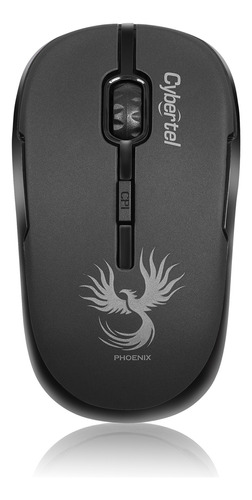 Mouse Inalámbrico Recargable 1600dpi Negro Cybertel Phoenix 