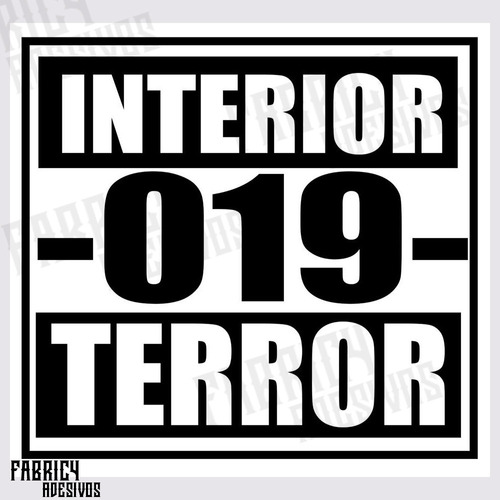 Adesivo 019 Interior Terror Ddd