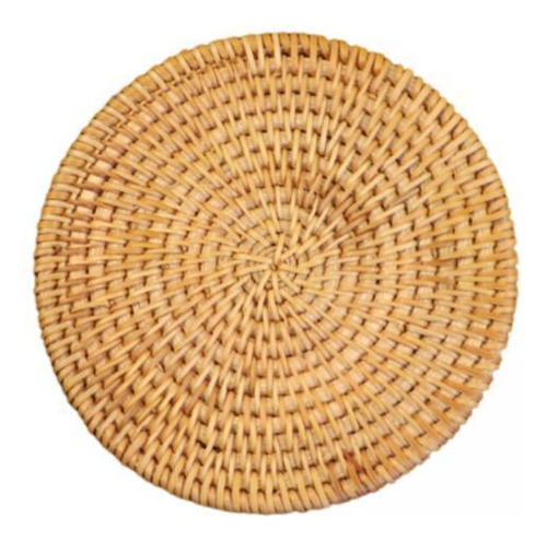 2 Posavasos De Ratán Natural, Mantel Individual Hecho A