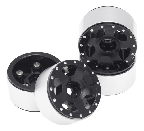 4x Rc Car Rim Parte De 1:24 Para Axial Scx24 90081 Rc Negro