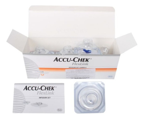 Kit de 2 cánulas Flexlink Accu-chek Cxs de 8 mm C 10 en color blanco