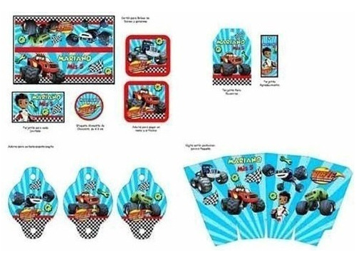 Kit Imprimible Blaze And The Monster Machines Fiesta Cumple