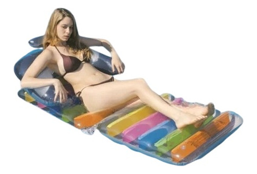 Flotador Inflable 2en1 Esterilla Silla Piscina Playa