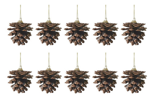 10 Uds. De Conos De Pino De Navidad, Decoraciones Colgantes,