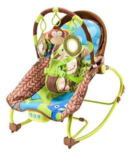 Cadeira de balanço para bebê Multikids Cadeira de Balanço macaco marrom