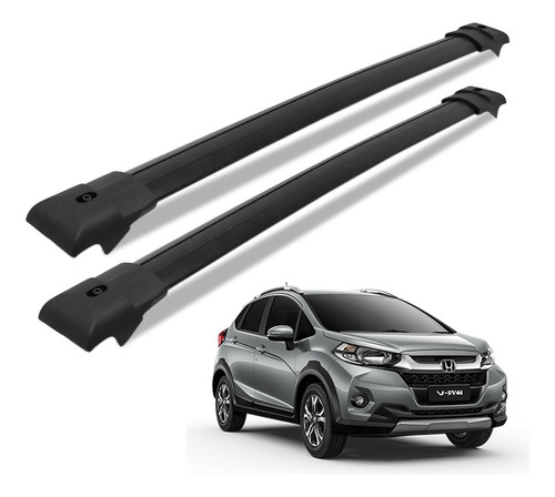 Rack Teto Travessa Larga Preto Honda Wr-v Wrv 2017 Projecar