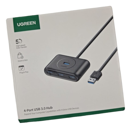 Ugreen Hub Puertos Usb-4 3.0 Led Portable Pcs Otg Original