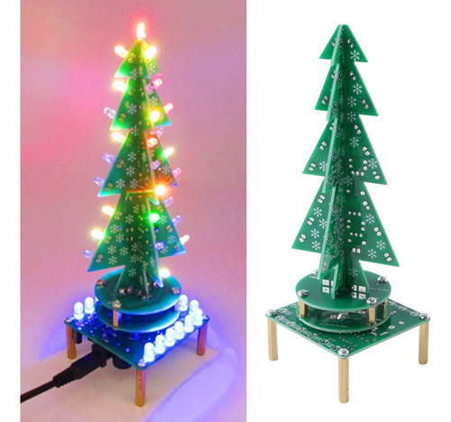 Árbol De Navidad Electrónico Led Colorido Giratorio Automáti