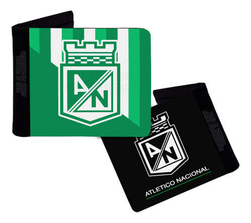 Billetera Cuero Sintetico Atletico Nacional Equipo Futbol 01