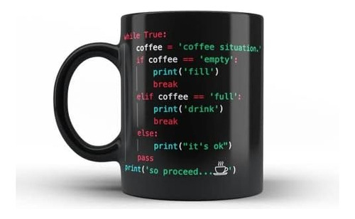 Caneca Preta Programador (a) Com Da Decoração:com Nome Cor Com Nome