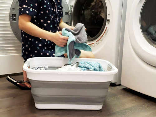 Canasta Plegable De Plástico Para Ropa Almacenamiento Compac