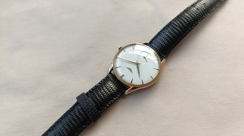 Reloj Longines Jumbo Calatrava 6417. Oro 40 Microns. 1959 Negro Dorado Blanco (Usado)