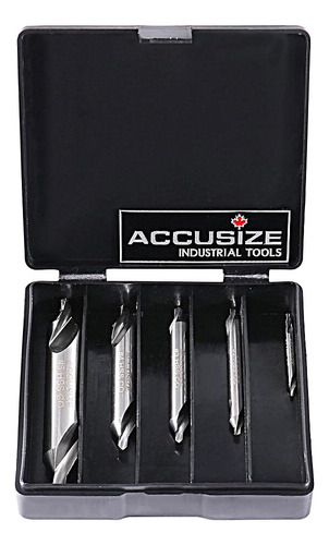 Accusize Industrial Tools 5pc Ansi M42 Hss Juego Brocas Cent