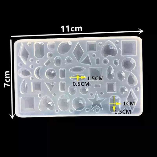 Imagen 3 de 6 de Molde Resina Silicona Caravanas Mini Formitas Biju Collar