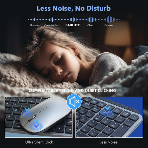 Teclado Y Mouse Recargable Bluetooth Y Inalámbrico Usb Con Ñ