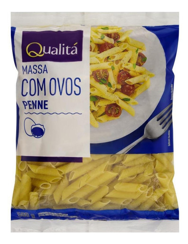 Macarrão de Sêmola com Ovos Penne Qualitá Pacote 500g