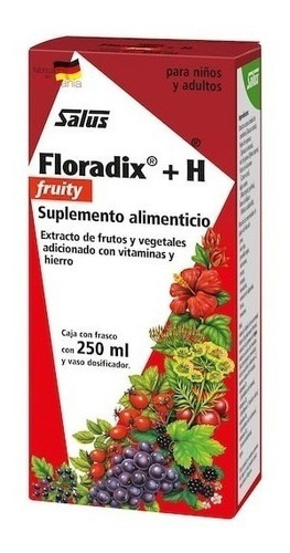 Floradix Dosificador Jarabe Fruity Salus Hierro 250ml