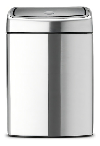 Bote para basura touch bin 10L rectangular Brabantia 477225 color plateado