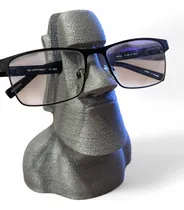 Comprar Soporte Para Anteojos Lentes Moai 3d Base Porta Lentes Plateado