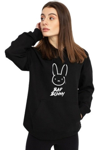 Imagen 1 de 1 de Sueteres Corte De Dama Bad Bunny Logo Estampado En Vinil