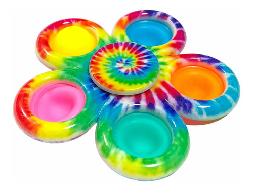 Juguete Plástico Ligero Fidget Spinner Antiestrés Con Pop It