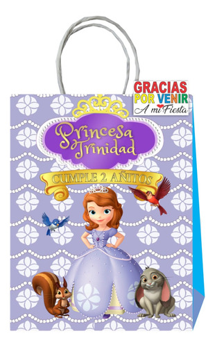 Pack 10 Bolsas Dulces Princesas Sofia Cumpleaños Cotillon