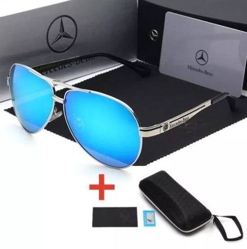 Óculos De Sol Mercedes-benz Metal Polarizado Uv400 Luxo -