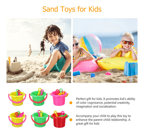 J Cubetas De Playa Mini Toys Para Niños, 24 Unidades