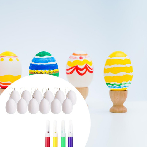 12x Huevos De Pascua Sin Pintar Diy, Rellenos De Cestas 6cm