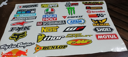 Stickers Tuning Reflectivos Sponsors Para Moto