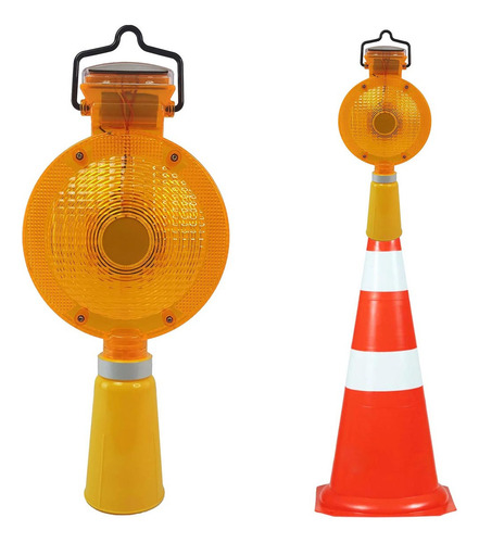 Sinalizador Solar Viario Para Cone Kit 15 Uni Luz Led Solar