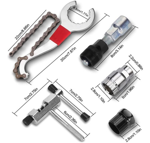 Imagen 2 de 10 de Kit De Herramientas De Reparación De Bicicletas 5 Pzas