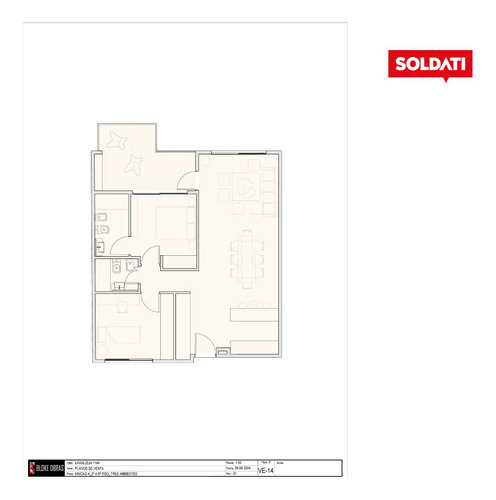Departamento Al Contrafrente En Venta De 3 Ambientes