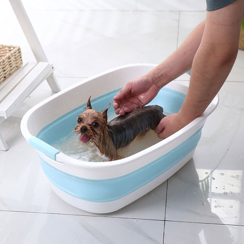 Bañera Plegable Portatil Para Mascotas Bañar Perro Gato 