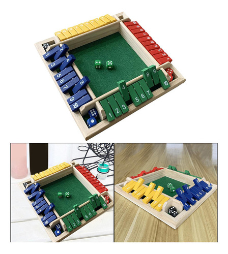 Números De Tablero De Juego De Caja Cerrada De 4 Caras