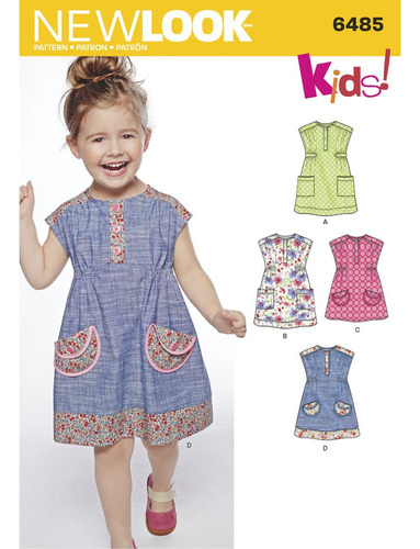 Look Sewing Pattern Toddlers 'vestido Tunica Variacion Tela