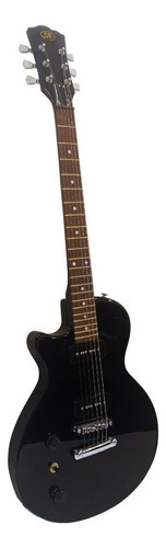 Guitarra eléctrica para zurdo SX EE Series EE3J les paul de tilo 2000 black brillante con diapasón de palo de rosa