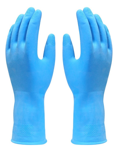 Luva Latex Verniz Silver Azul Tam G Imbat