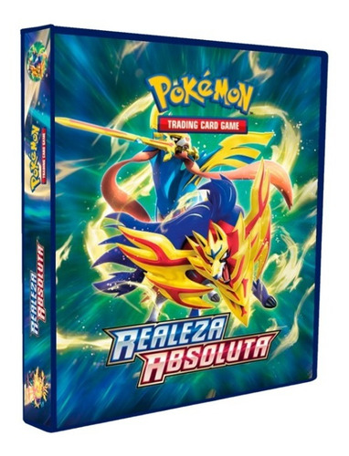 Pasta Fichário Álbum Pokemon + 20 Folhas + 59 Cards + Brinde