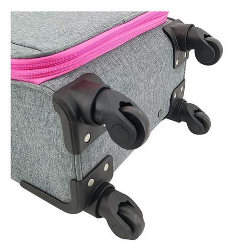 Valija Mediana 24 Semi Rígida 4 Liviana Ruedas 360 Candado Expansible Manija Telescópica Premium Color Happy Buy