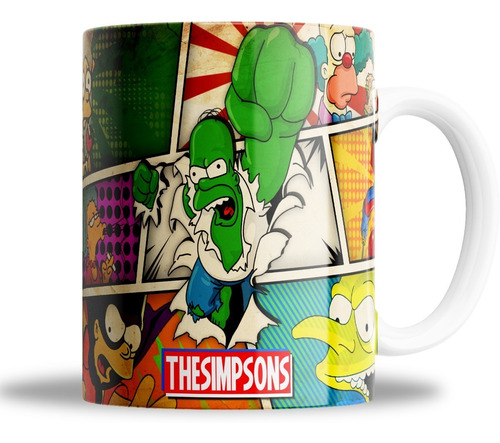 Taza - Ceramica - Simpson - Comic -  Homero Hulk