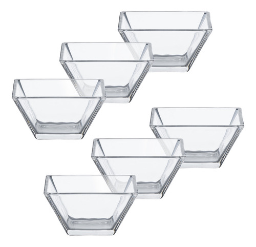 Set De 6 Botaneros De Vidrio Glazé (4 Diseños Diferentes) Color Transparente-2
