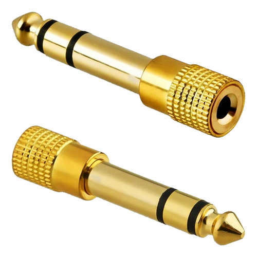 10 X Adaptador De Audio Estereo 6.5mm A 3.5mm Plug Auxiliar