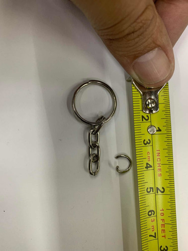 4,000 Herraje Con Cadena Para Llavero Y Argolla En Niquel !!