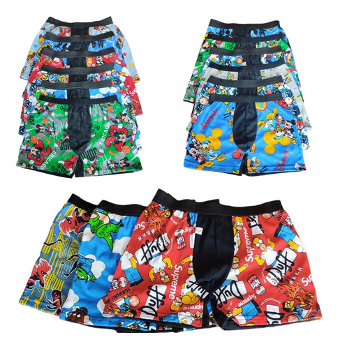 Boxer De Niño De Calicaturas Pack De 6 Piezas Economico