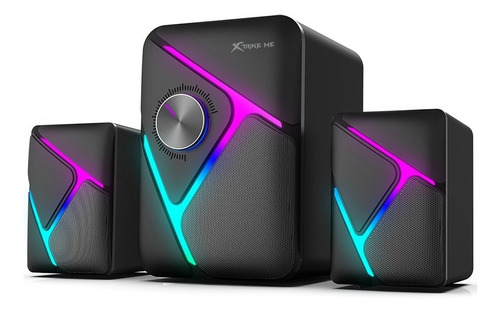 Parlantes 2.1 Con Sub Woofer Y Rgb Usb Y Aux