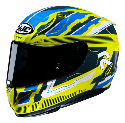 Capacete Hjc Rpha 11 Stobon Amarelo Azul E Branco 63 Cor Amarelo/Azul/Branco