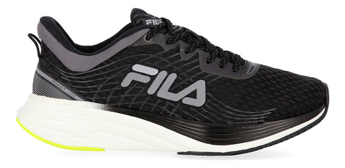 Zapatillas Running Fila Racer Curve Hombre En Negro Y Blanco