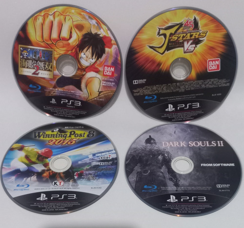 Ps3 Lote 4 Jogos Japonês Sem Caixa One Piece, Dark Souls,etc (Usado)